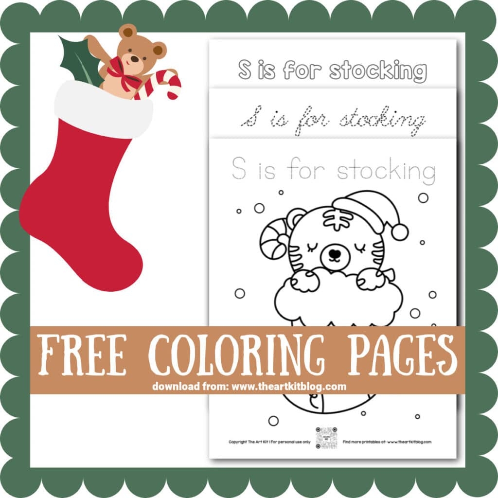 Christmas Stocking Coloring Pages Free Homeschool Deals Christmas Stocking Coloring Pages Free Homeschool Deals