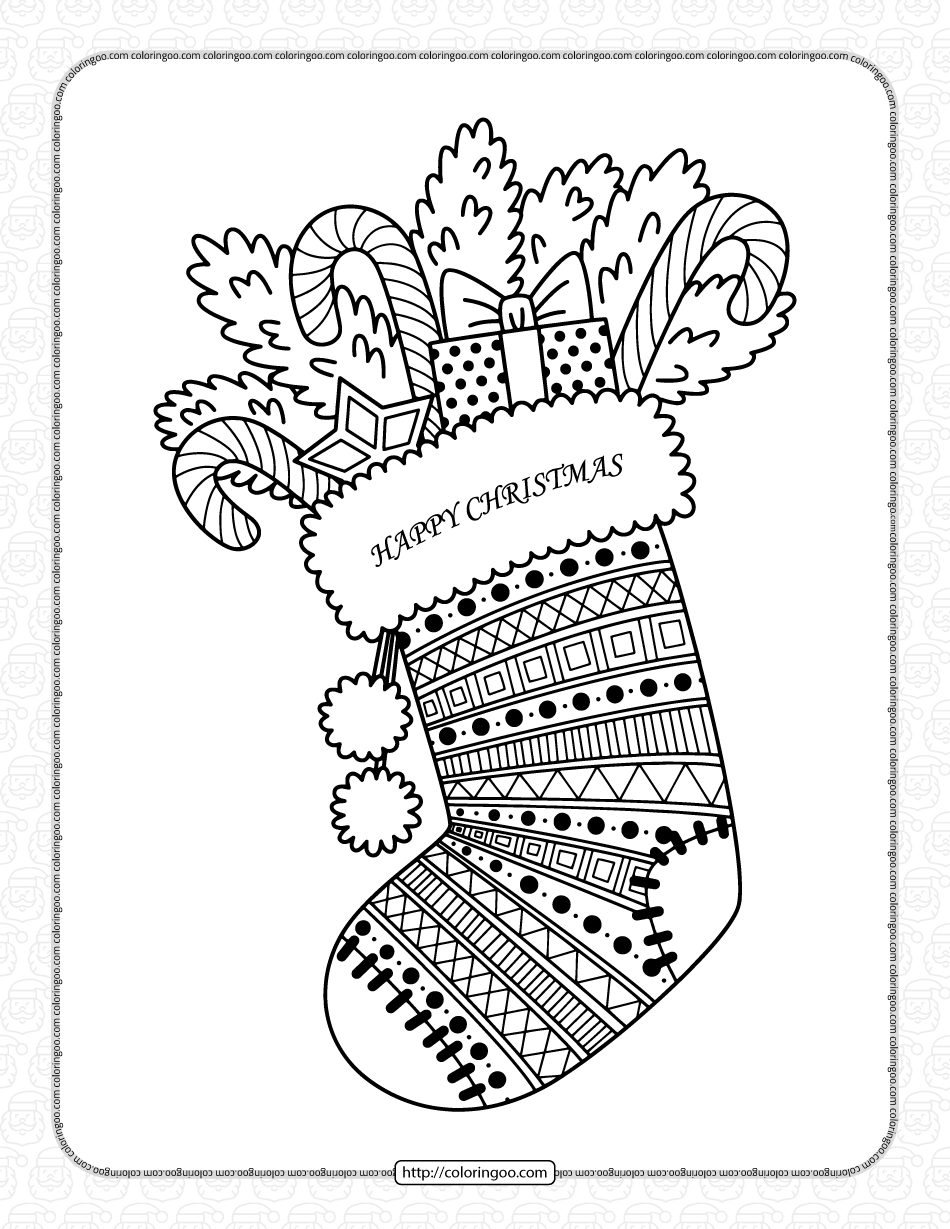 Christmas Stocking Coloring Pages Printable Christmas Stocking Coloring Pages Printable