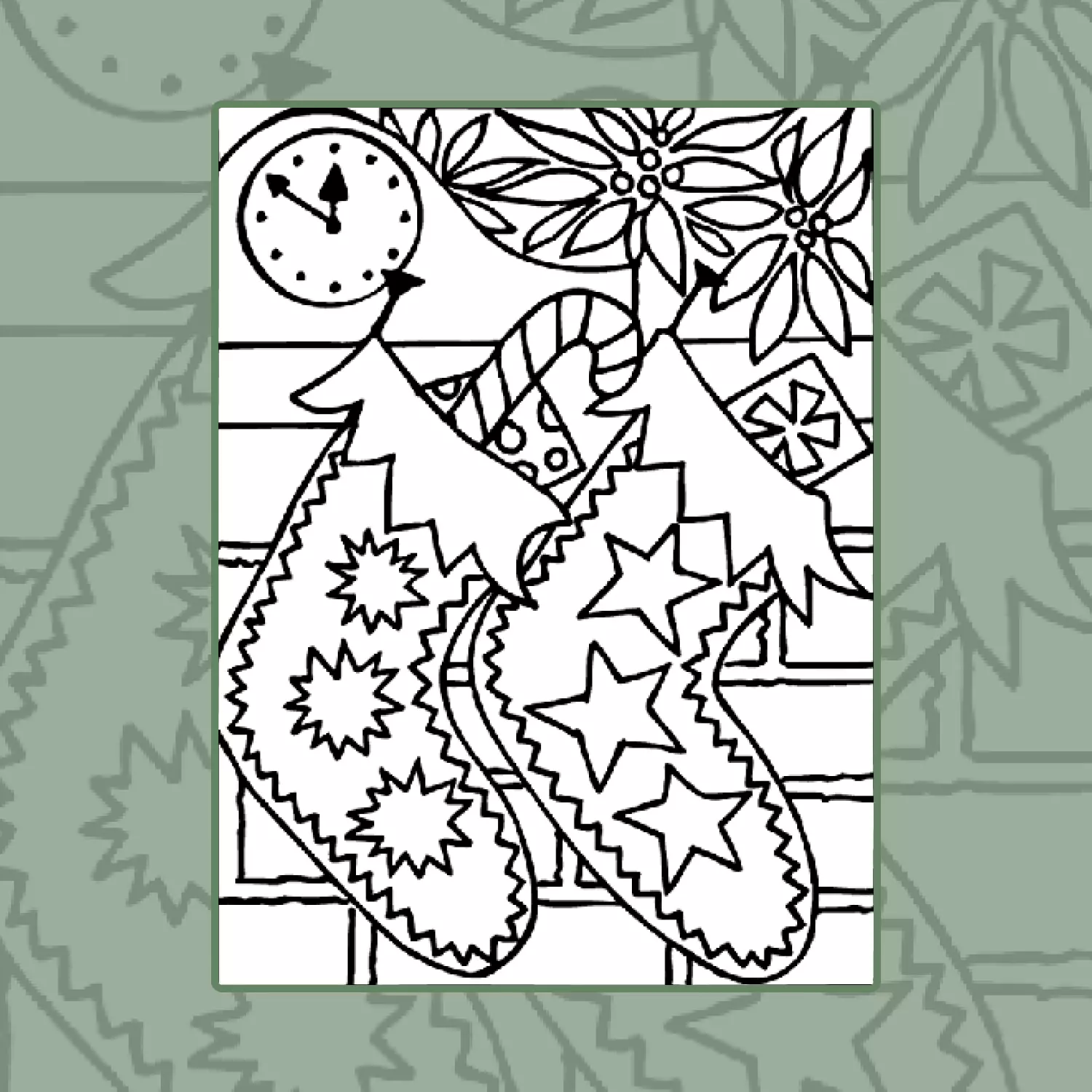 Christmas Stockings Free Coloring Page MasterBundles