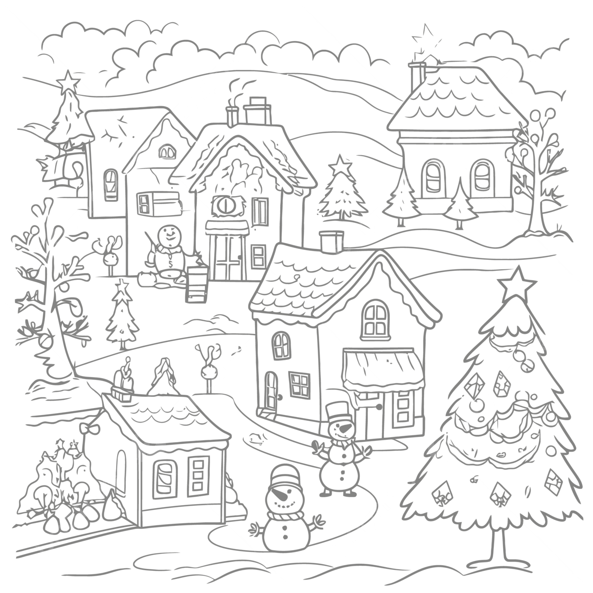 Christmas Village Coloring Pages Free Printable Coloring Pages For Christmas Village Coloring Pages Free Printable Coloring Pages For