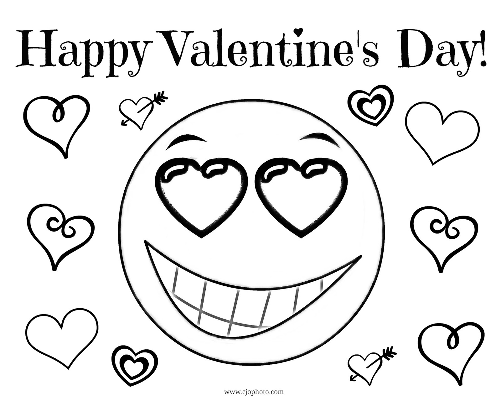 CJO Photo Valentine s Day Coloring Page Happy Valentine s Day Emoji
