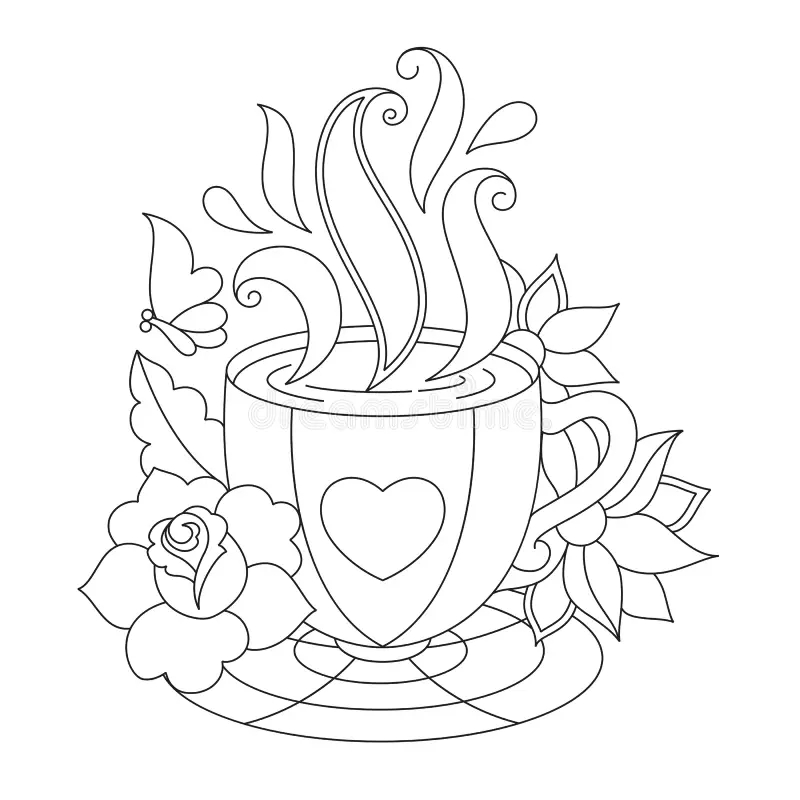 Coffee Cup Coloring Page Stock Illustrations 1 088 Coffee Cup Coloring Page Stock Illustrations Vectors Clipart Dreamstime