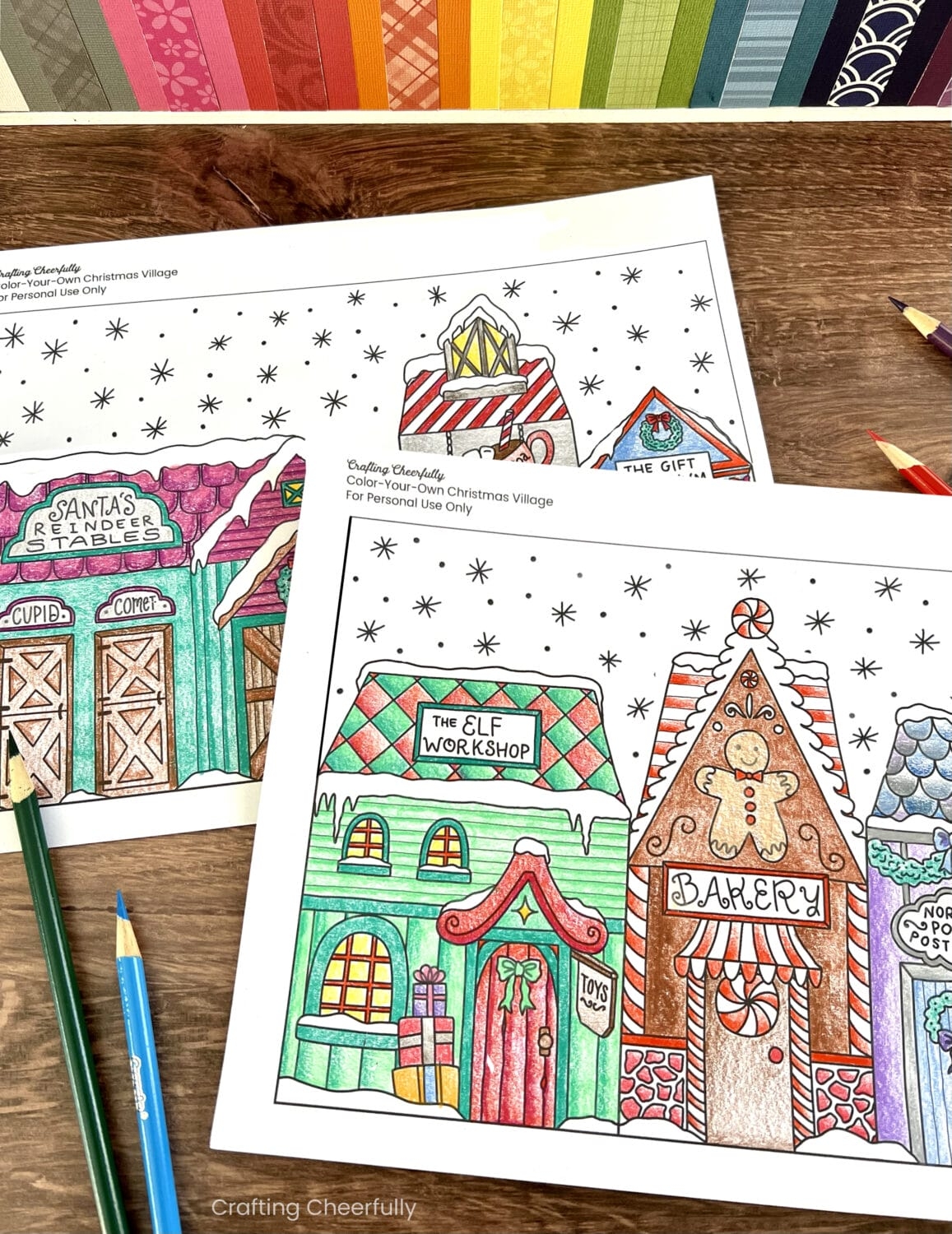 Color Your Own Christmas Village Free Printable Coloring Pages Color Your Own Christmas Village Free Printable Coloring Pages