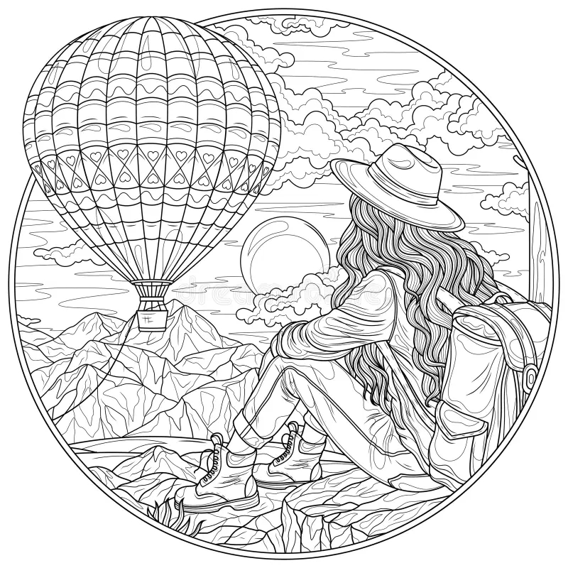 Coloring Book Hot Air Balloon Stock Illustrations 380 Coloring Book Hot Air Balloon Stock Illustrations Vectors Clipart Dreamstime