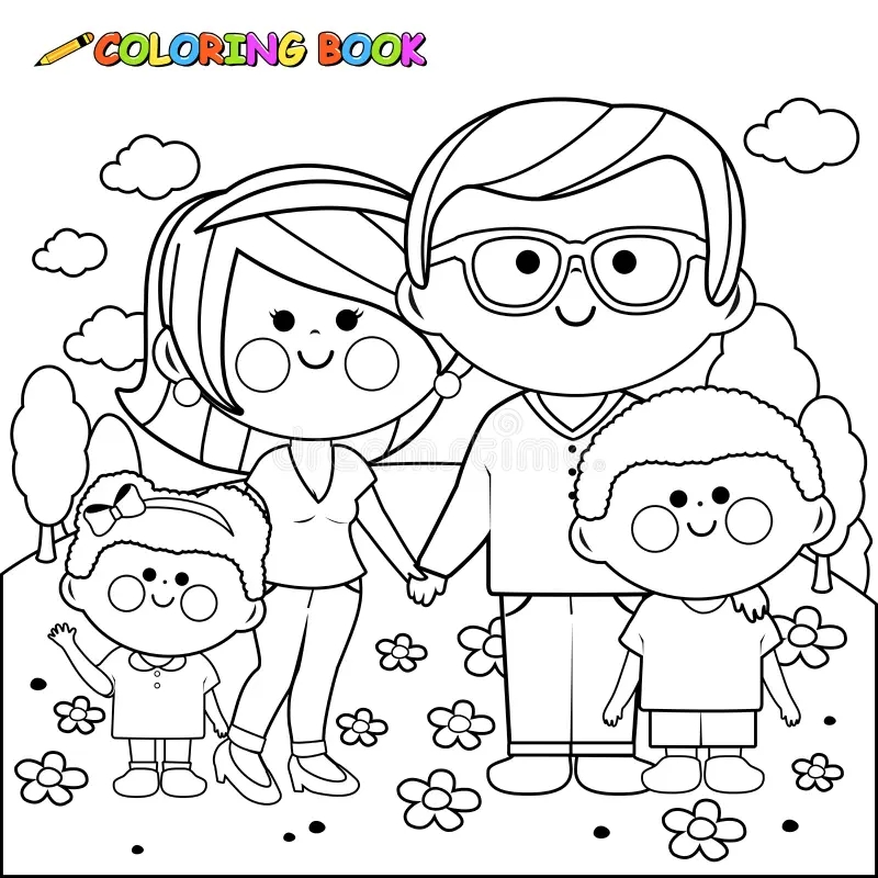 Coloring Family Stock Illustrations 12 667 Coloring Family Stock 