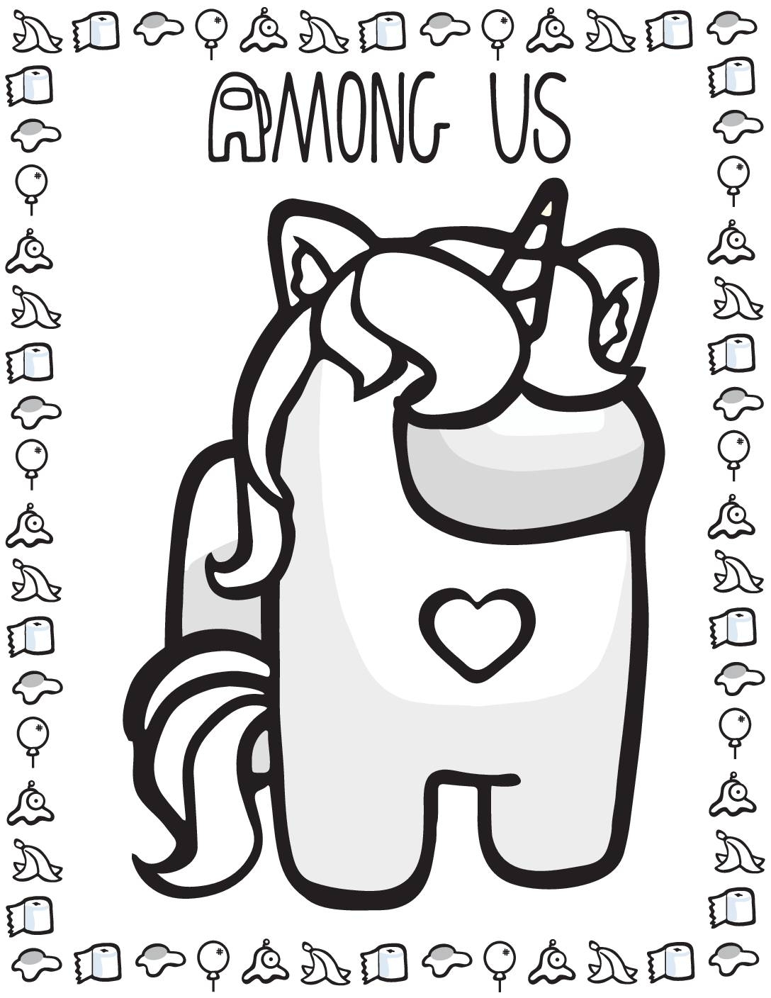 Coloring Page Among US Coloring Page Among US
