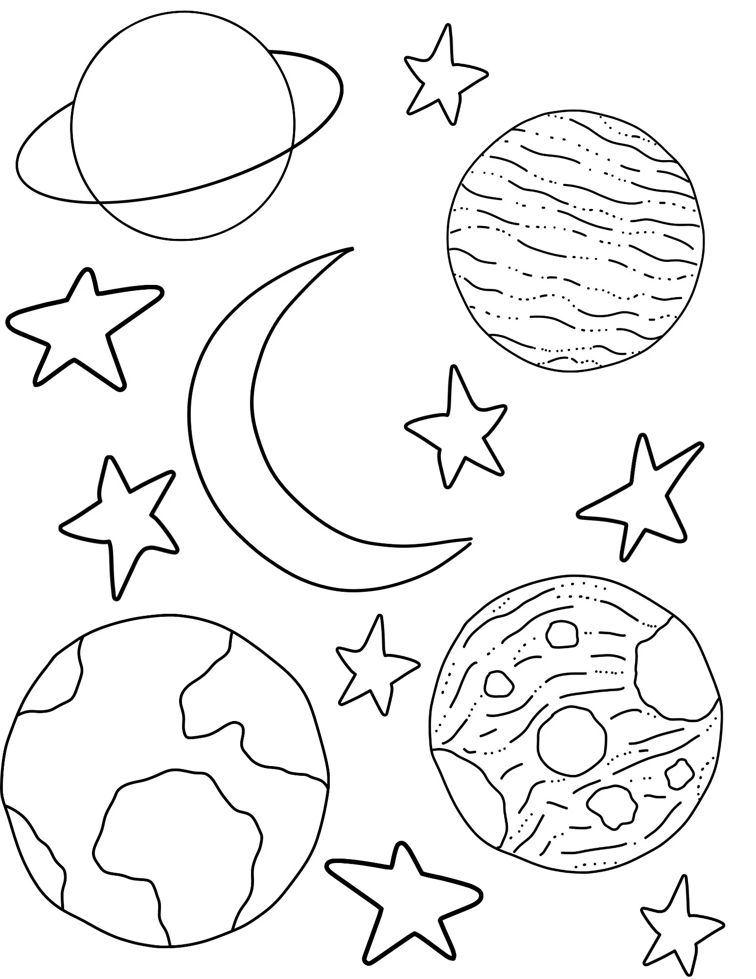 Coloring Page Digital Download Planets And Stars Etsy Coloring Page Digital Download Planets And Stars Etsy