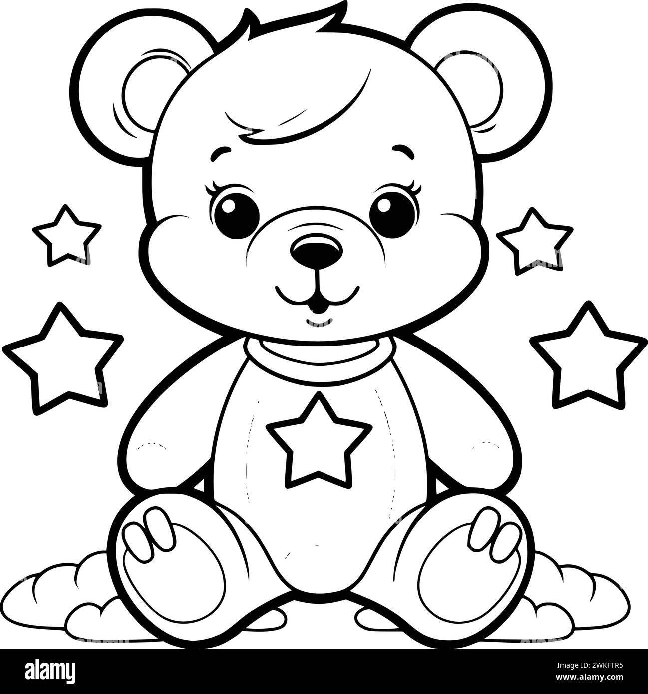 Coloring Page For Kids Teddy Bear Hi res Stock Photography And Images Page 2 Alamy
