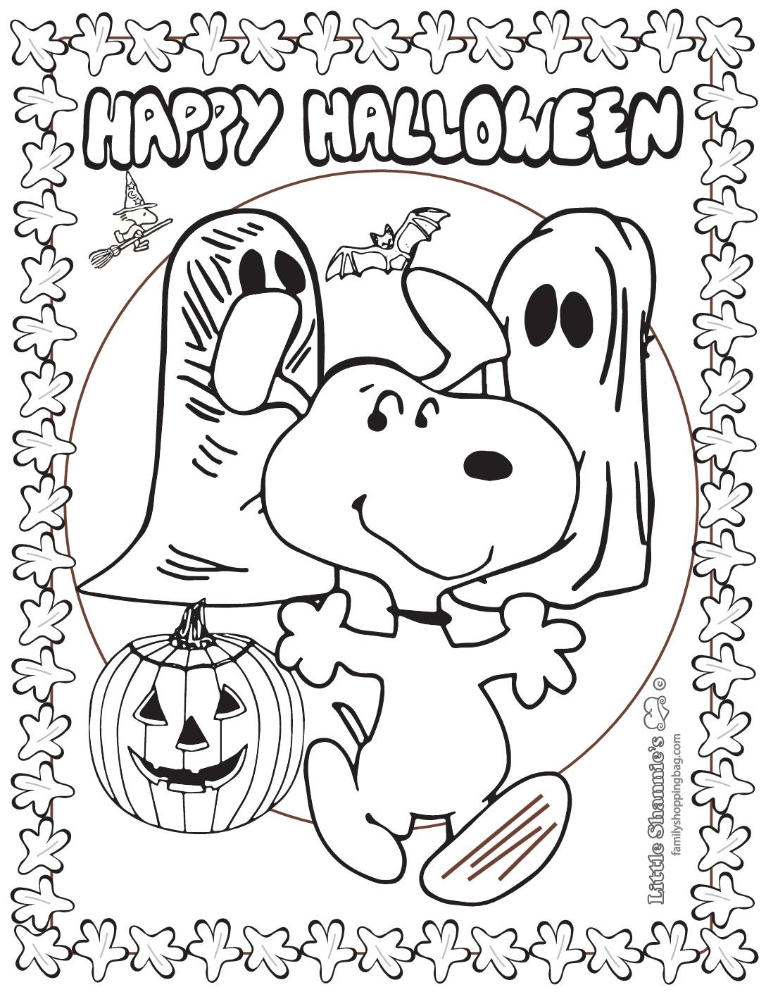 Coloring Page Peanuts Halloween Coloring Page Peanuts Halloween