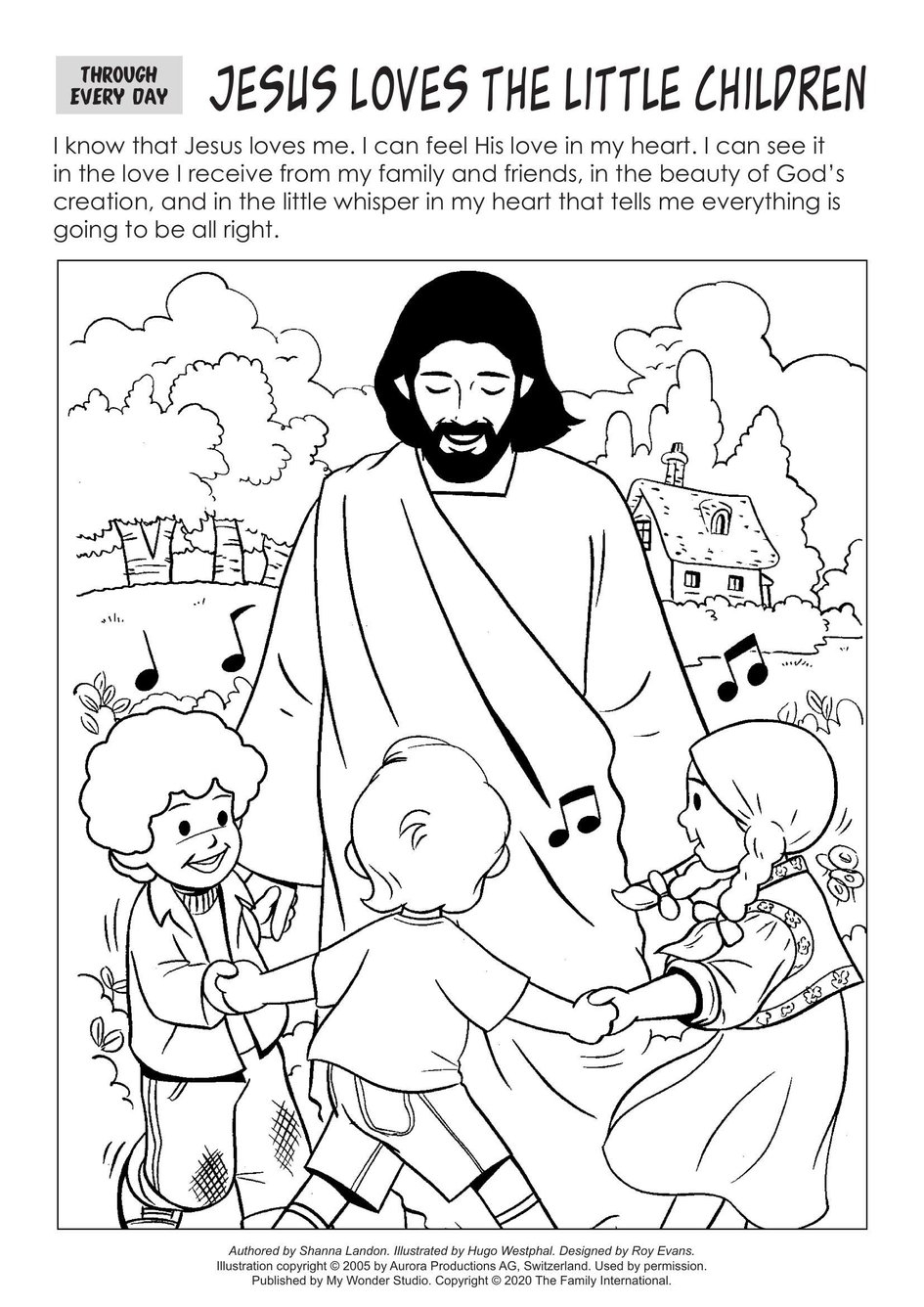Coloring Page Through Every Day Jesus Loves The Little Children My Wonder Studio Coloring Page Through Every Day Jesus Loves The Little Children My Wonder Studio