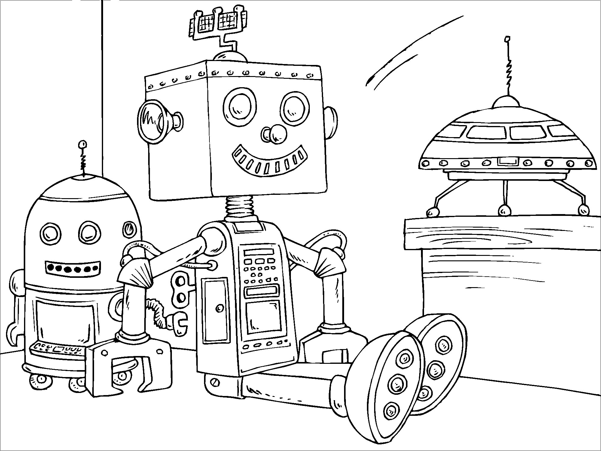 Coloring Page Toy Robot Free Printables Img 22832