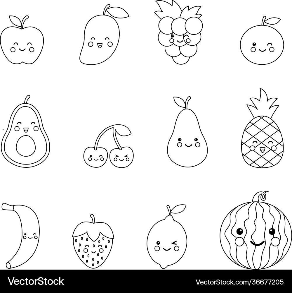 Fruit Printable Coloring Pages Fruit Printable Coloring Pages