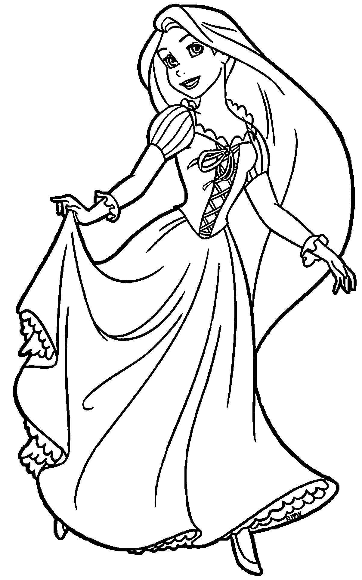 Coloring Pages Free Disney Rapunzel Coloring Pages For Kids