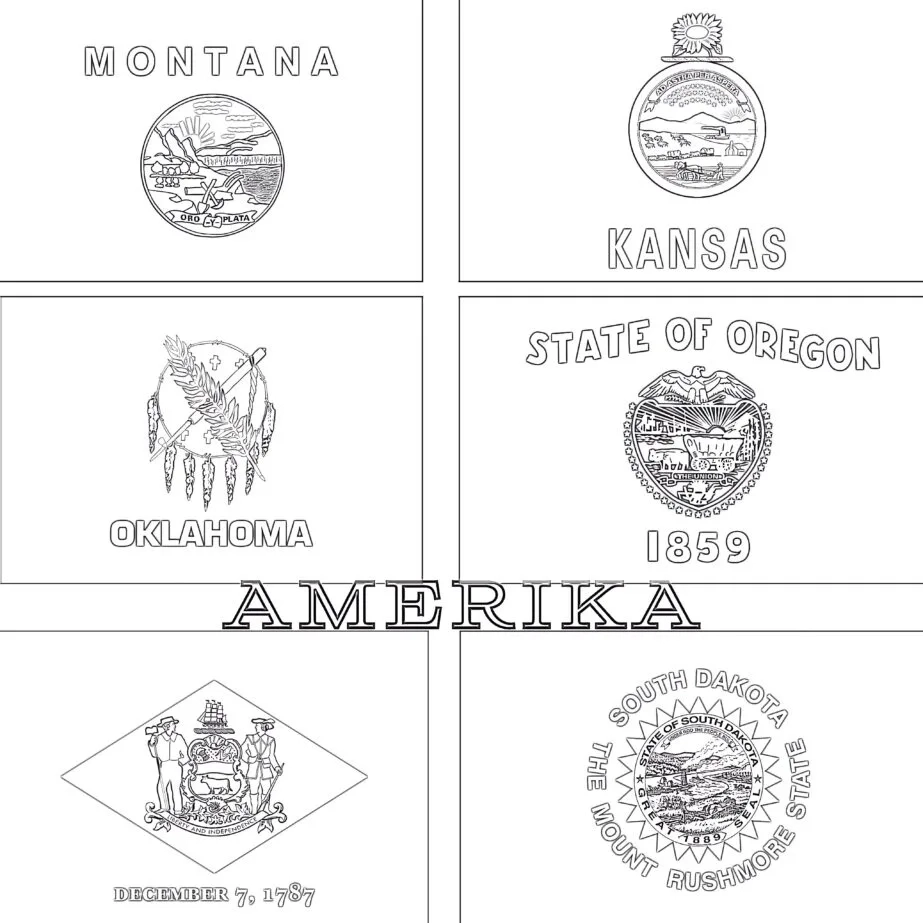 Coloring Pages Of State Flags Coloring Pages Mimi Panda