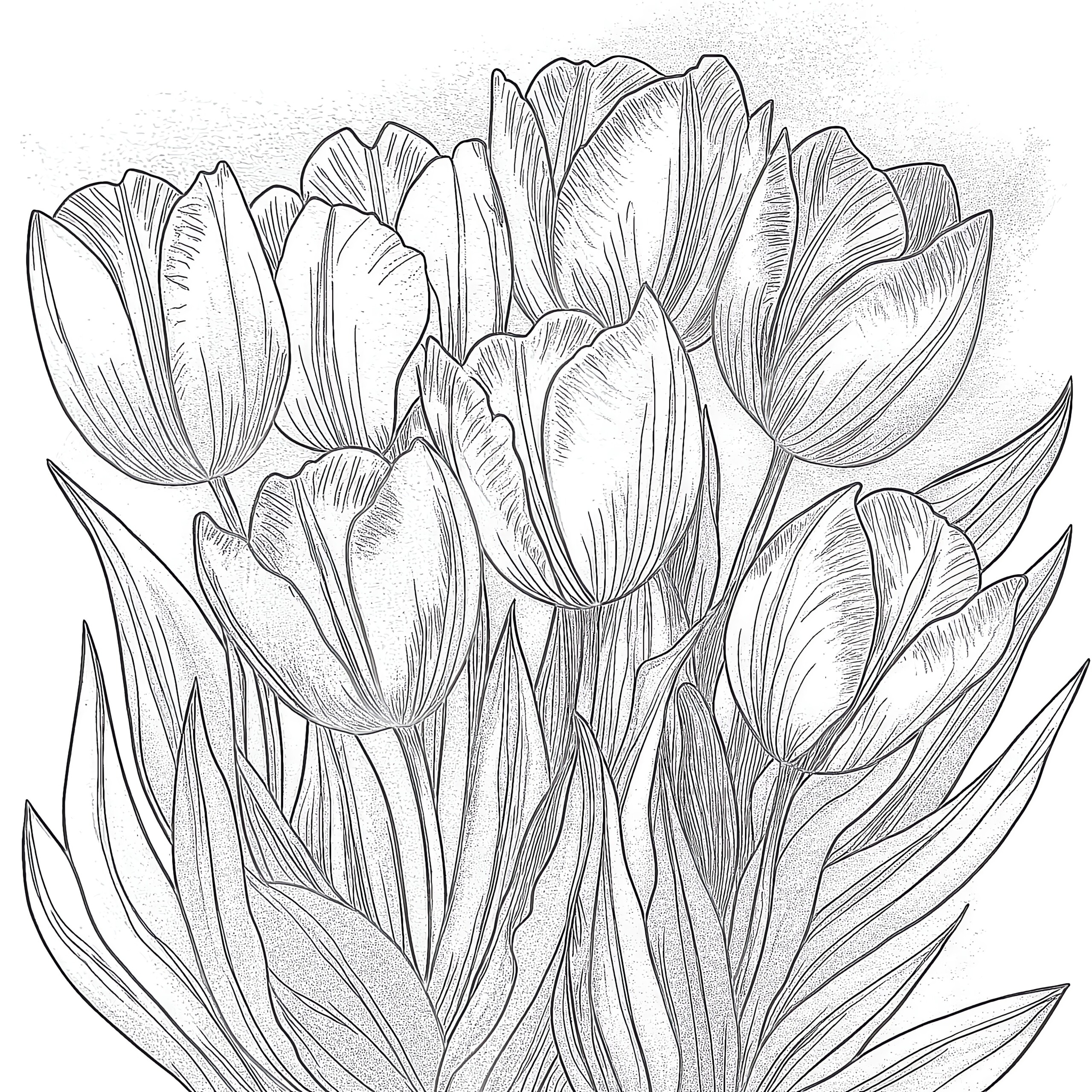 Coloring Pages Of Tulips Coloring Page Coloring Pages Mimi Panda