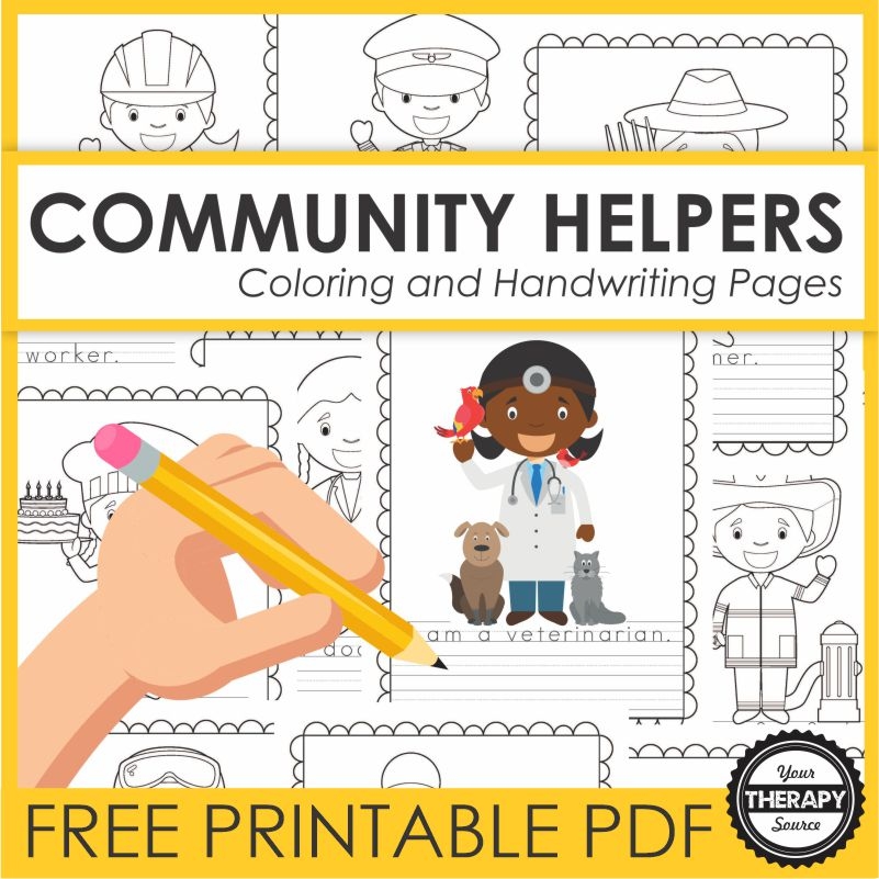 Free Printable Community Helpers Coloring Pages