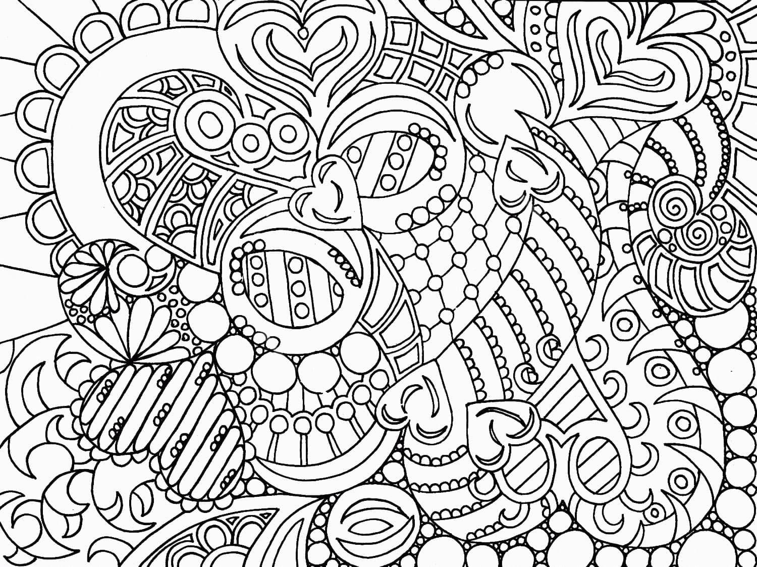Complex Abstract Coloring Page Download Print Or Color Online For Free