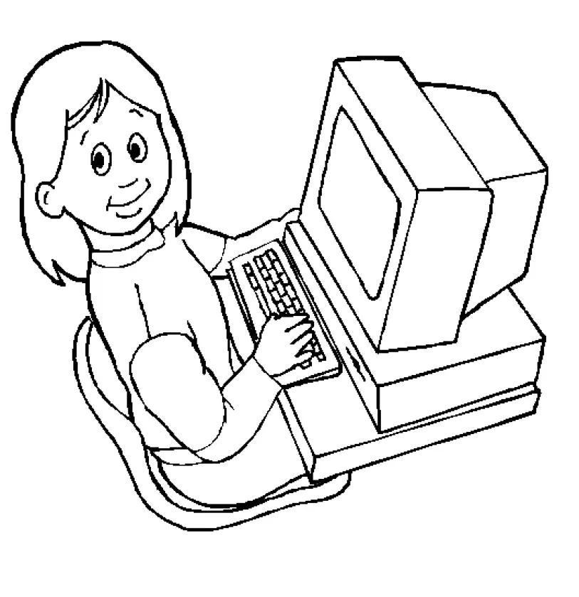 Computer Coloring Pages Printable Computer Coloring Pages Printable