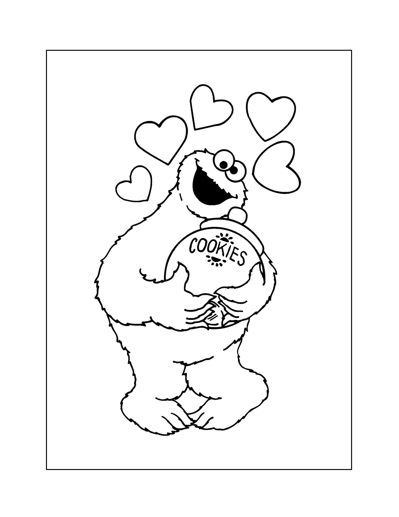 Cookie Monster Printable Coloring Pages