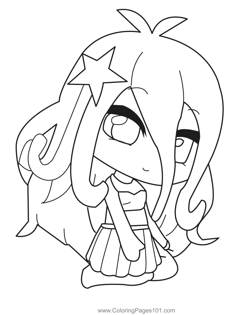 Coral Gacha Life Coloring Page For Kids Free Gacha Life Printable Coloring Pages Online For Kids ColoringPages101 Coloring Pages For Kids