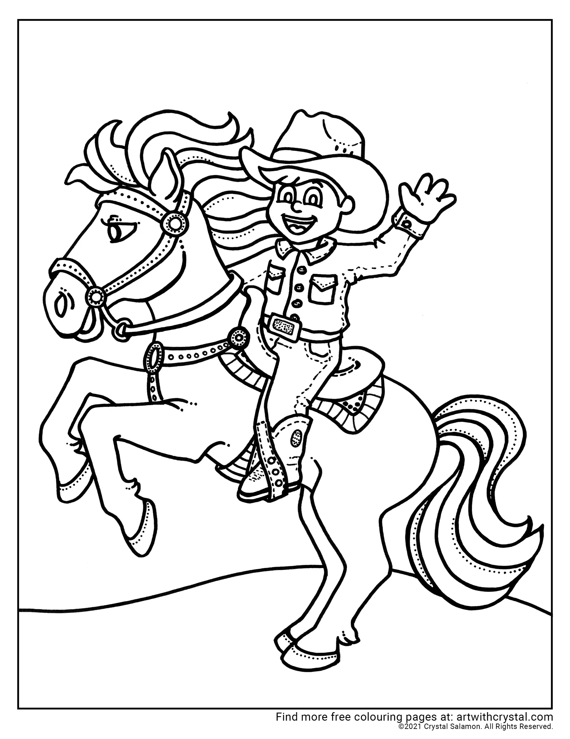 Western Coloring Pages Free