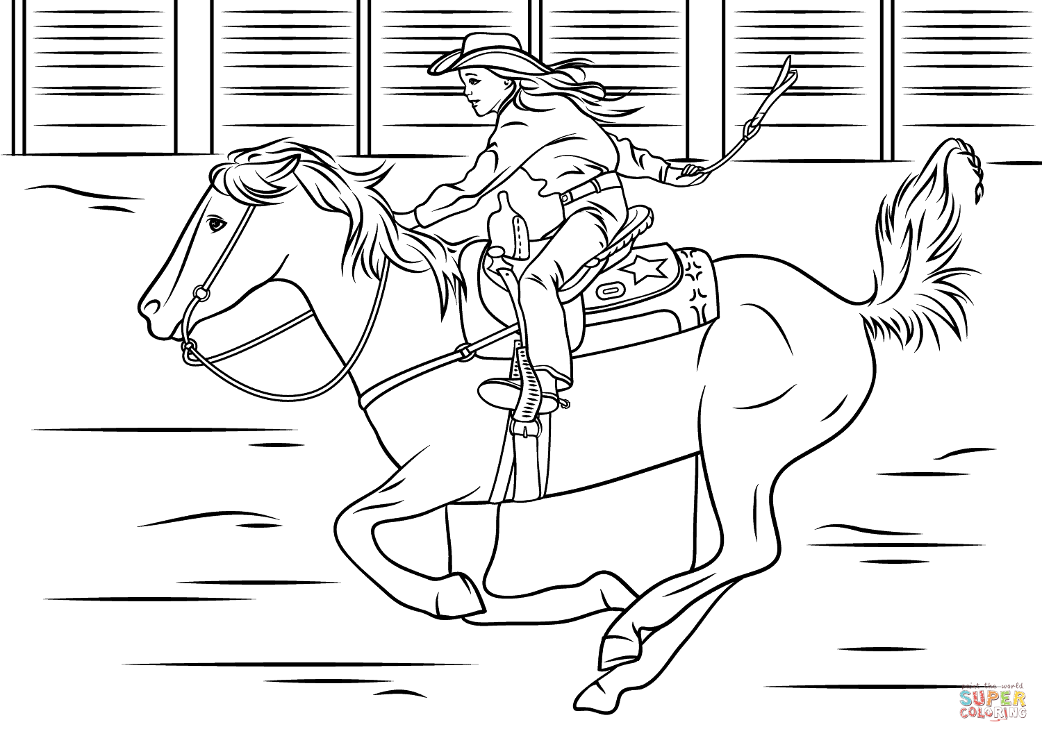Cowgirl Coloring Pages 556523