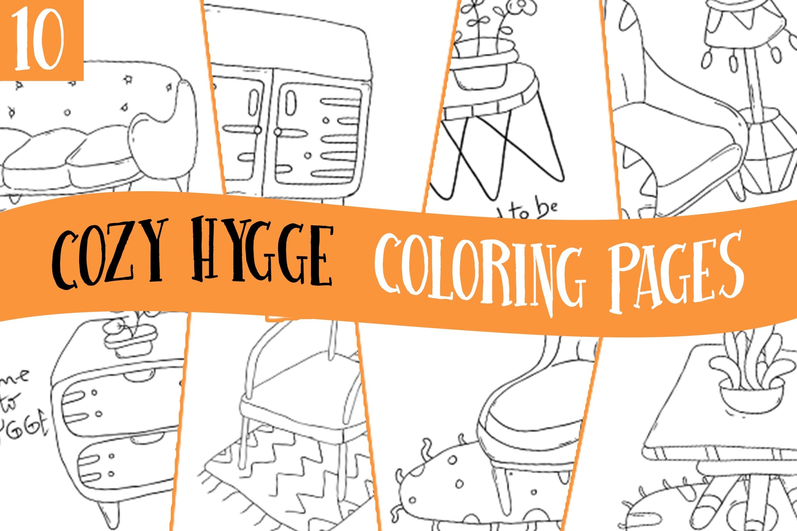 Cozy Hygge Coloring Pages For Kids 10 Png