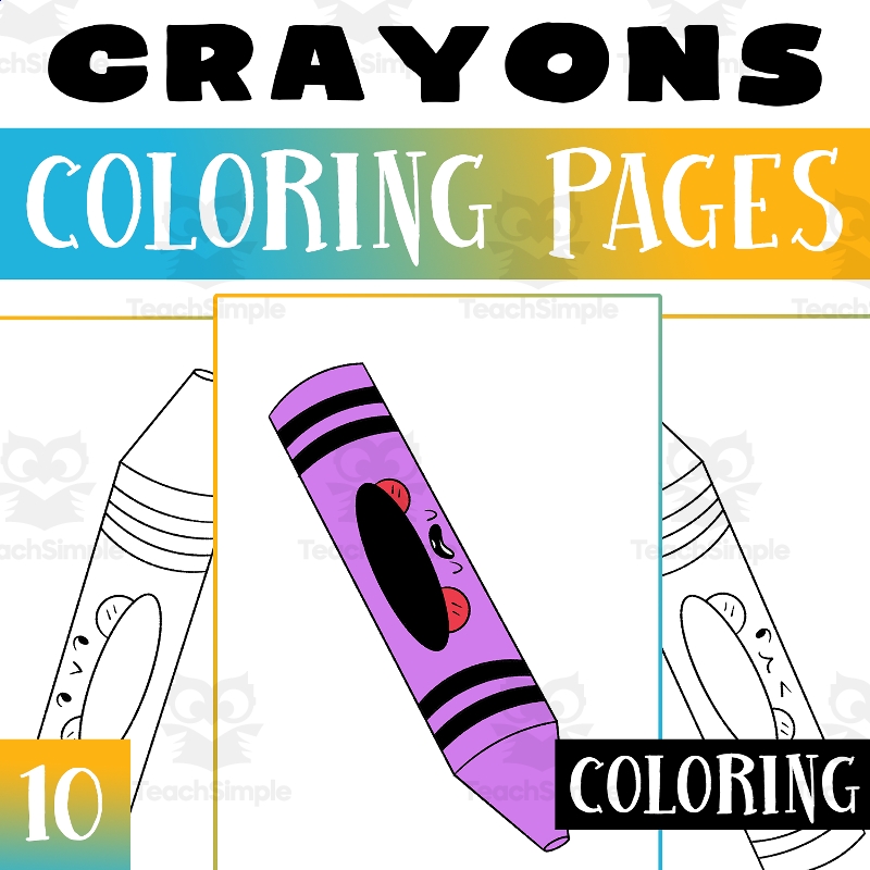 Crayons Coloring Pages Worksheet Activity By Teach Simple