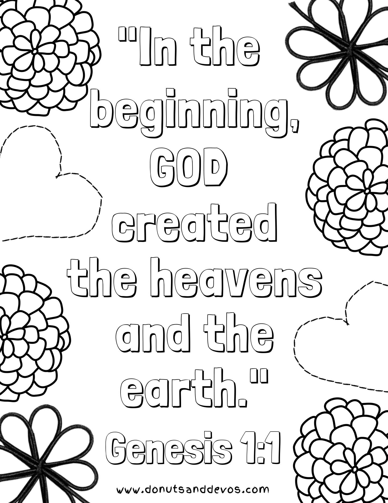 Creation Coloring Pages Donuts And Devos Creation Coloring Pages Donuts And Devos