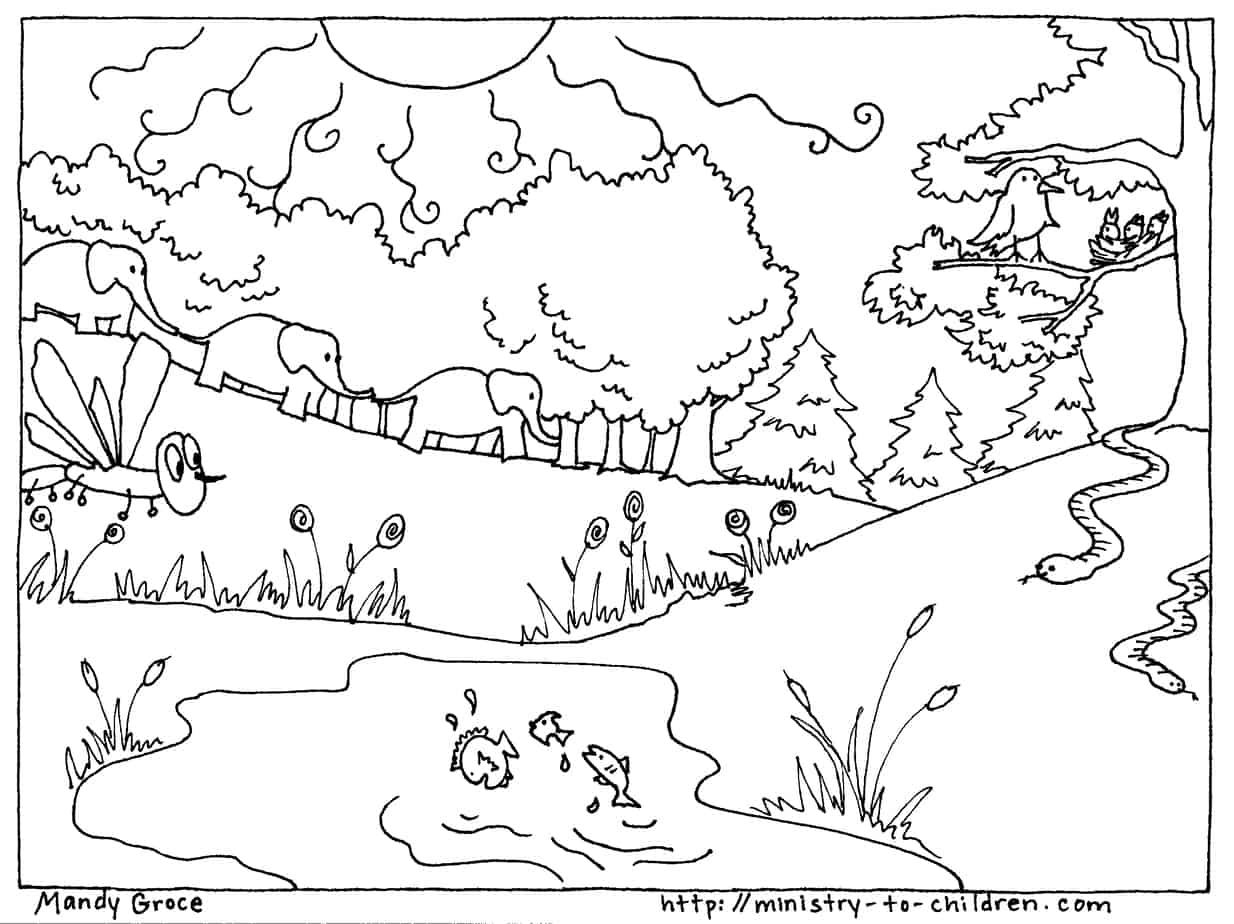 Free Printable Days Of Creation Coloring Pages