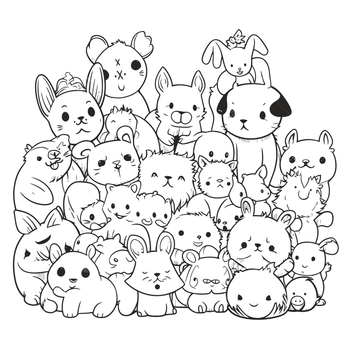Cute Animals Coloring Pages New Free Printable Cute Animal Cute Animals Coloring Pages New Free Printable Cute Animal