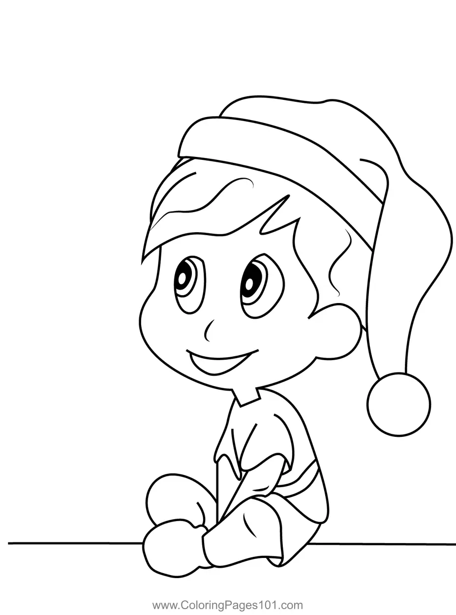 Cute Boy With Santa Hat Coloring Page For Kids Free Christmas Cartoons Printable Coloring Pages Online For Kids ColoringPages101 Coloring Pages For Kids Cute Boy With Santa Hat Coloring Page For Kids Free Christmas Cartoons Printable Coloring Pages Online For Kids ColoringPages101 Coloring Pages For Kids