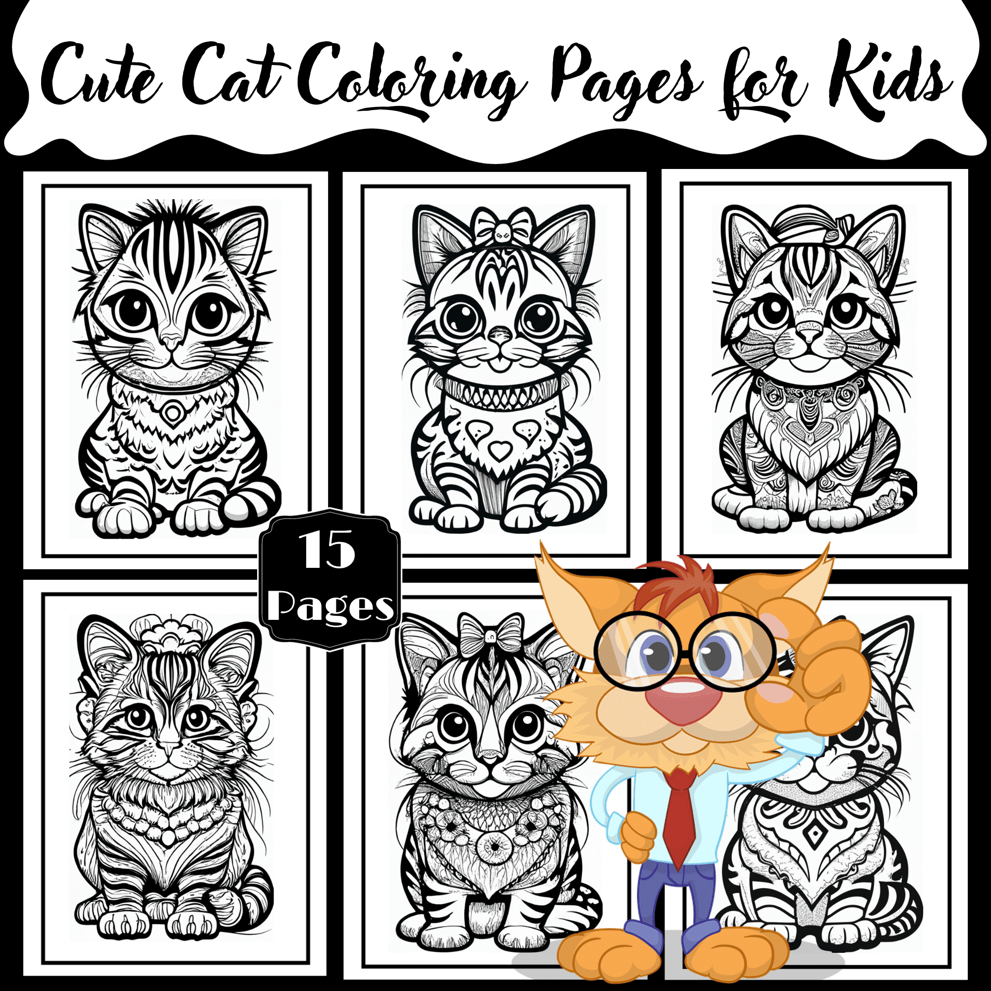 Cats Printable Coloring Pages