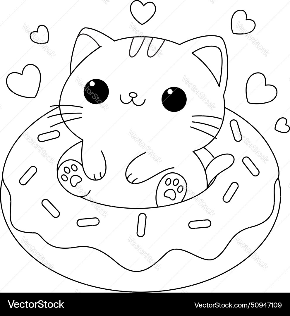 Donut Coloring Pages Printable