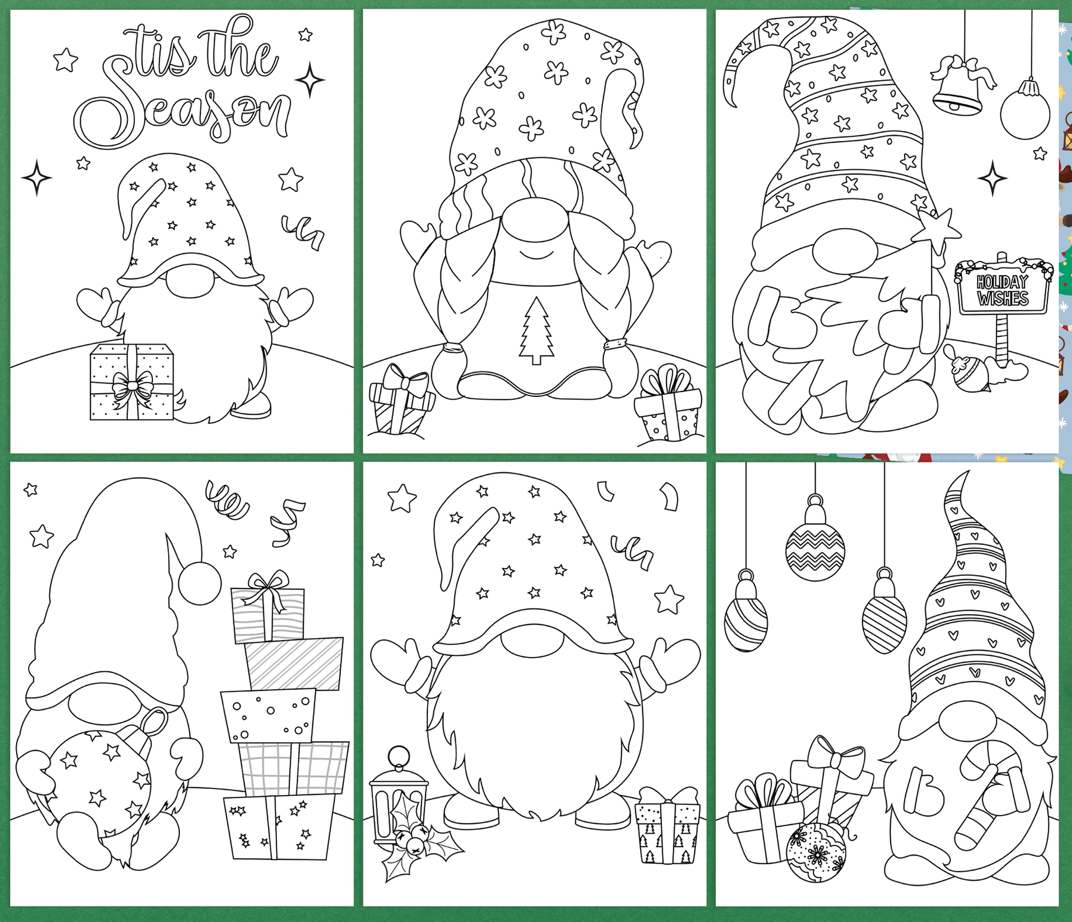Cute Christmas Gnome Coloring Pages Two Kids And A Coupon Cute Christmas Gnome Coloring Pages Two Kids And A Coupon