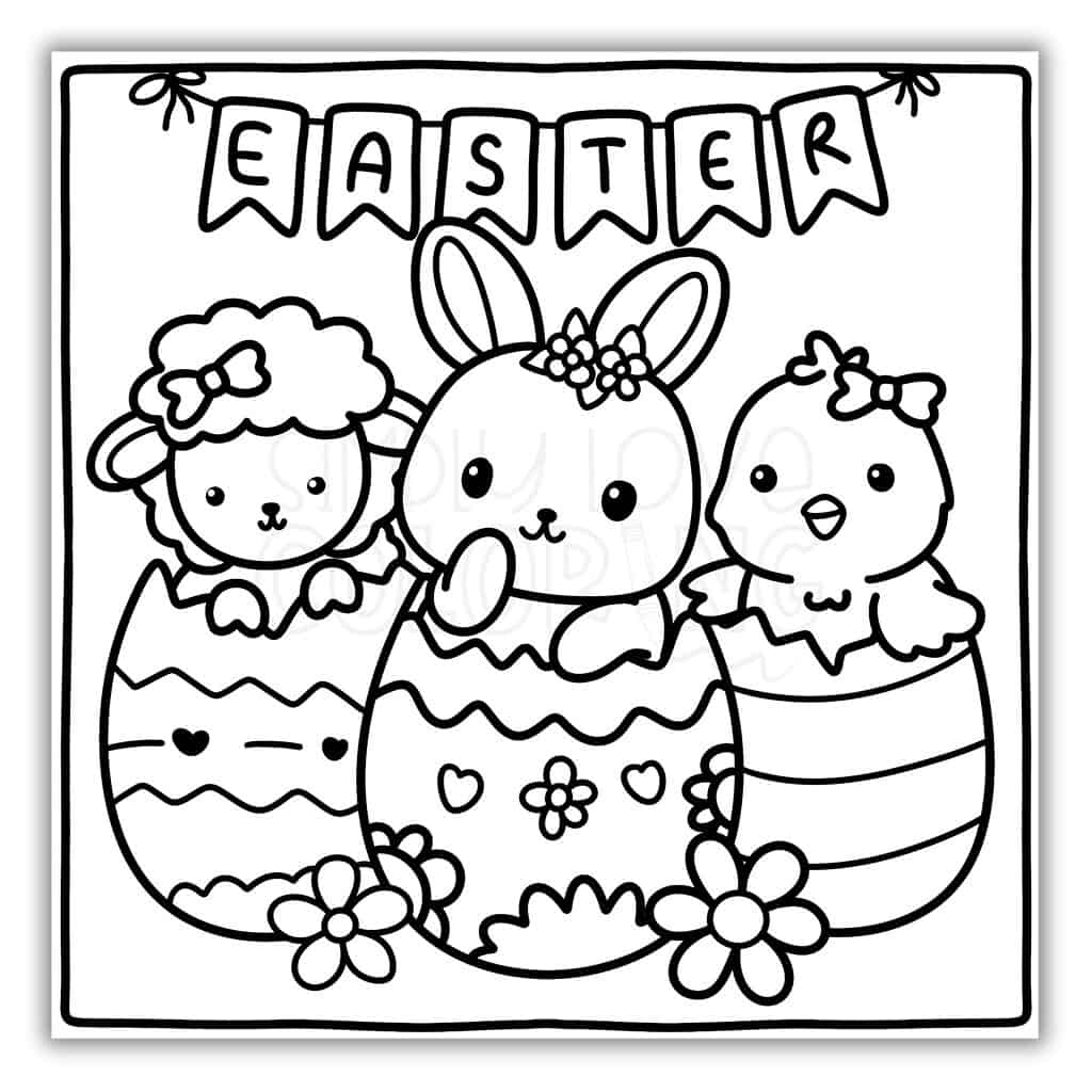 Cute Easter Coloring Pages Printable Cute Easter Coloring Pages Printable