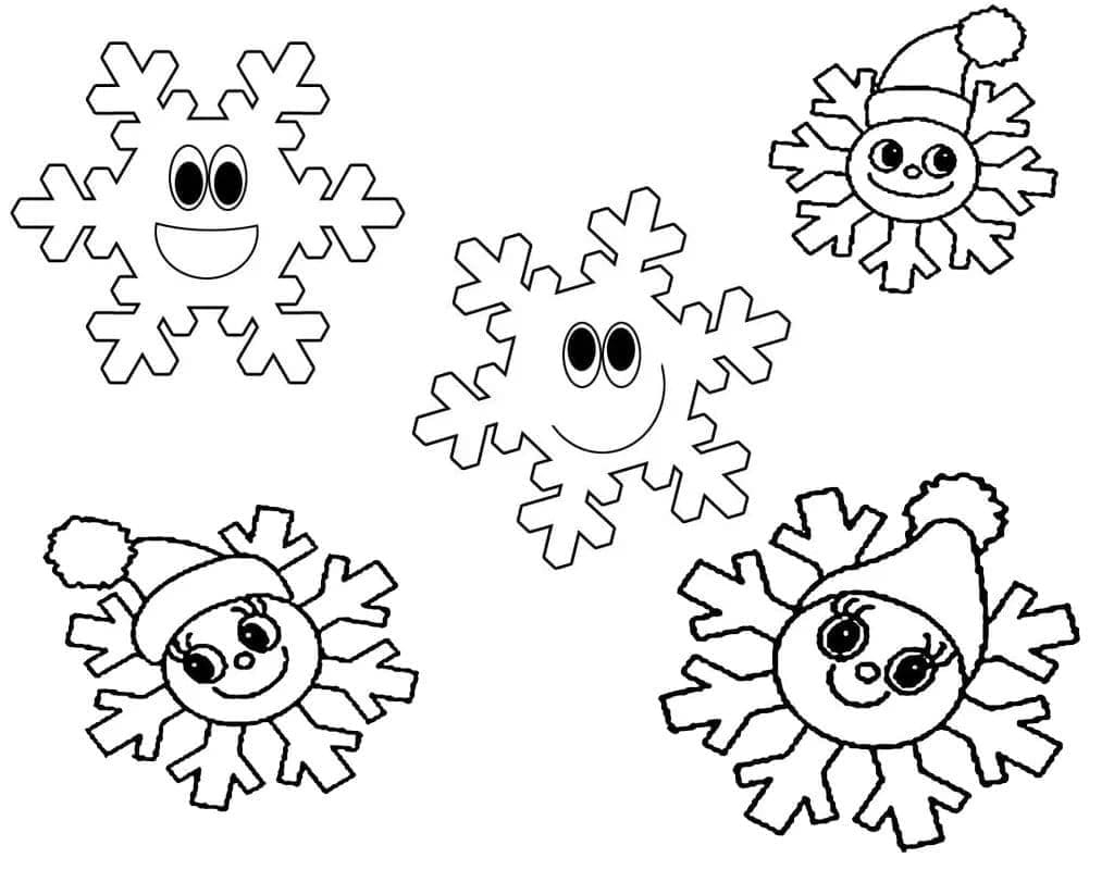 Cute Snowflakes Coloring Page Download Print Or Color Online For Free