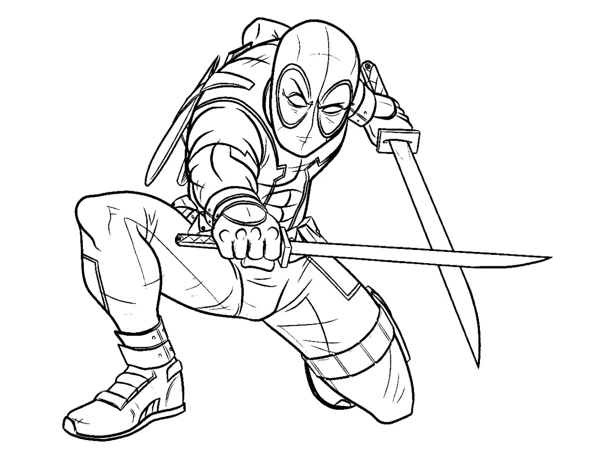 Deadpool Coloring Pages Free Printable Deadpool Coloring Pages Free Printable