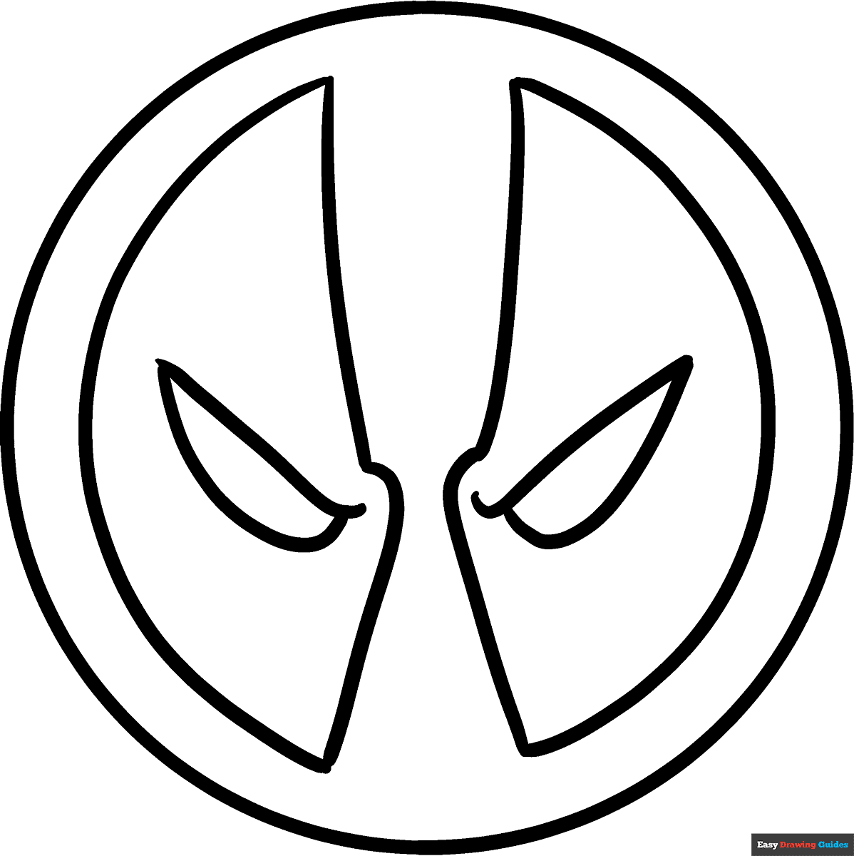 Deadpool Logo Coloring Page Easy Drawing Guides Deadpool Logo Coloring Page Easy Drawing Guides