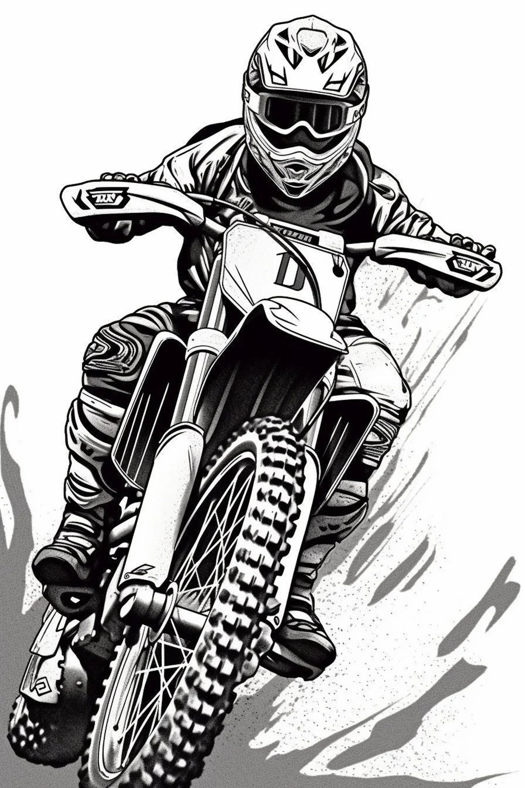 Digital Dirt Bike Coloring Pages Etsy UK