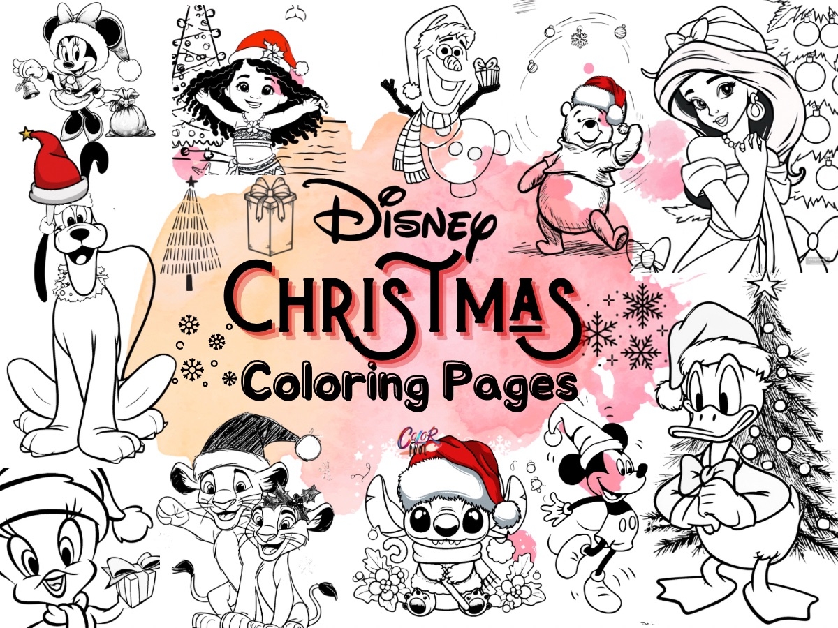 Disney Christmas Printable Coloring Pages Disney Christmas Printable Coloring Pages