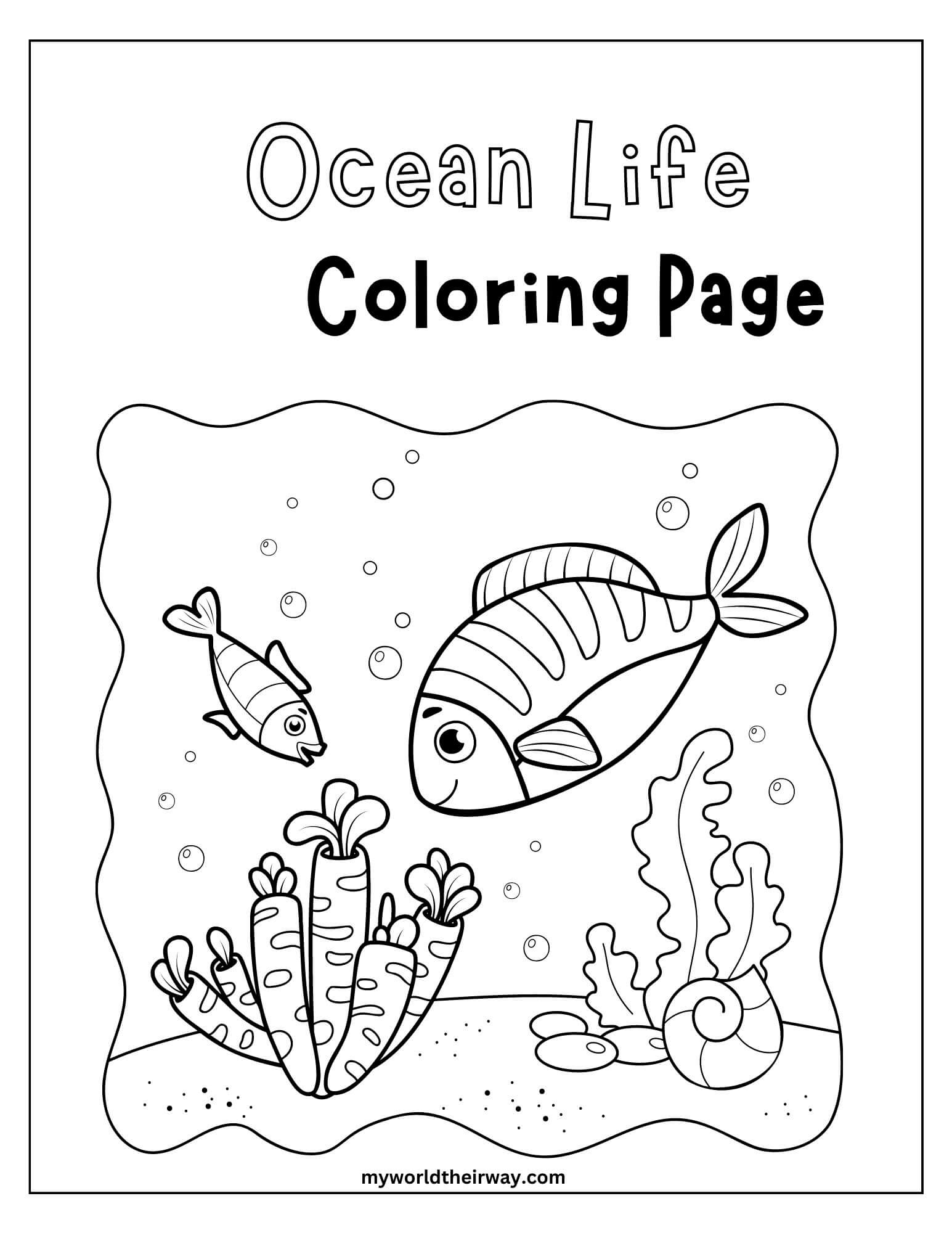 Printable Ocean Animals Coloring Pages Printable Ocean Animals Coloring Pages