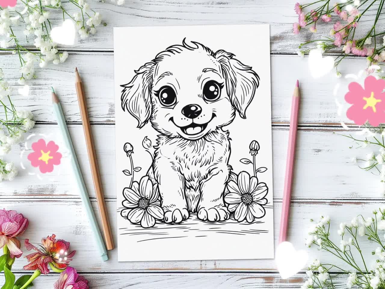 Cartoon Dog Coloring Pages Printable