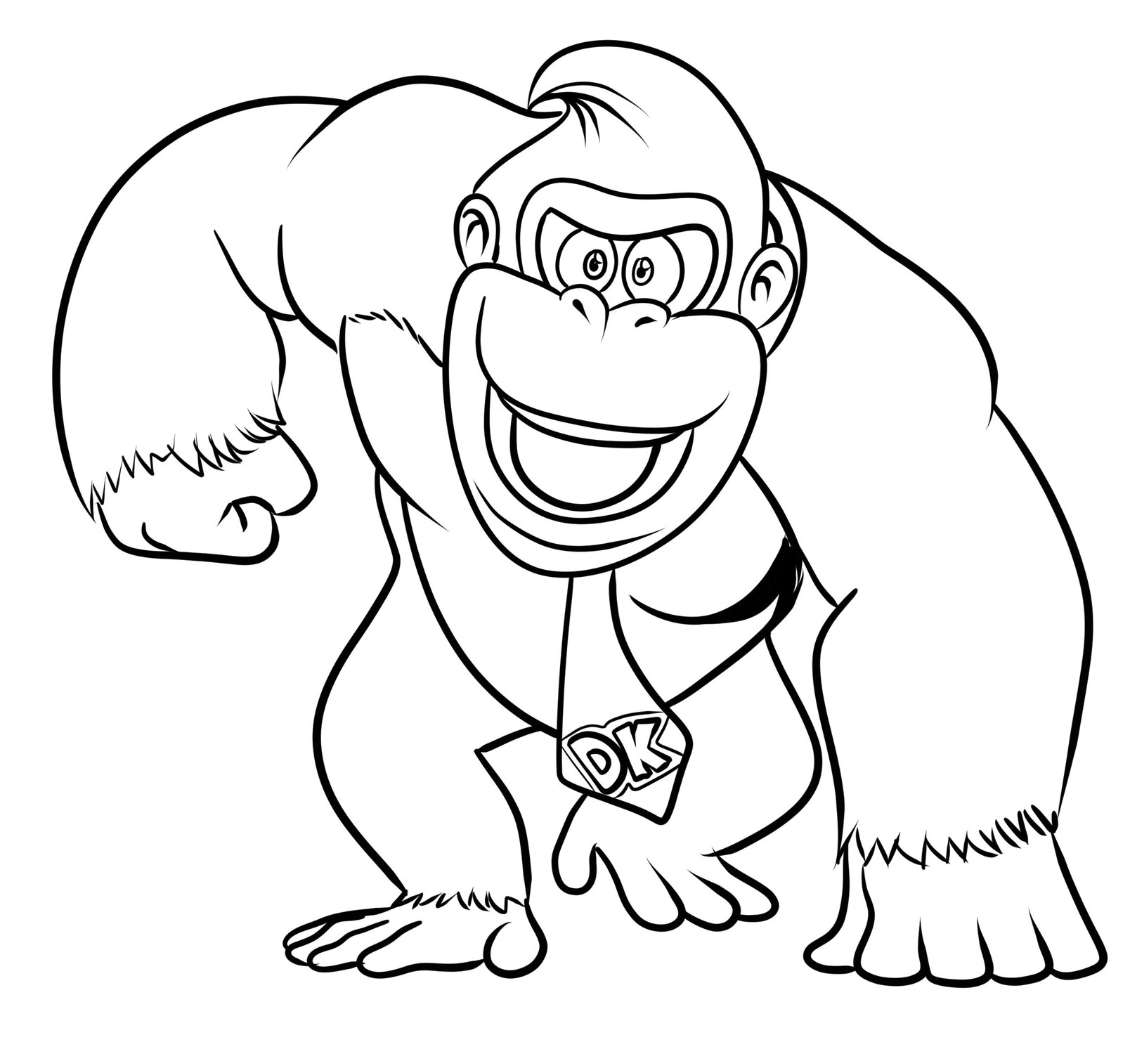 Donkey Kong Coloring Page Donkey Kong Coloring Page
