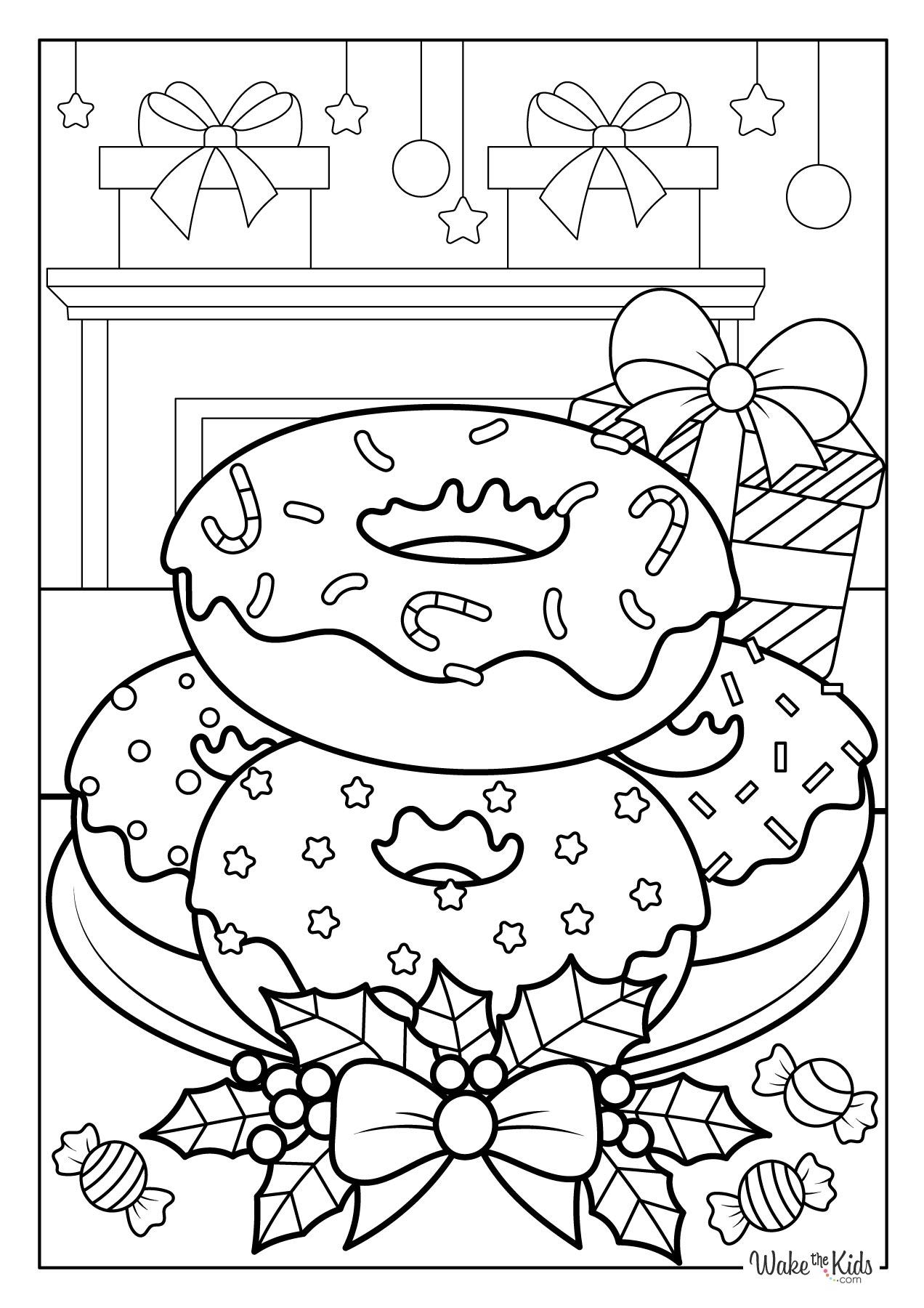 Donut Coloring Pages Free Printable PDFs WakeTheKids