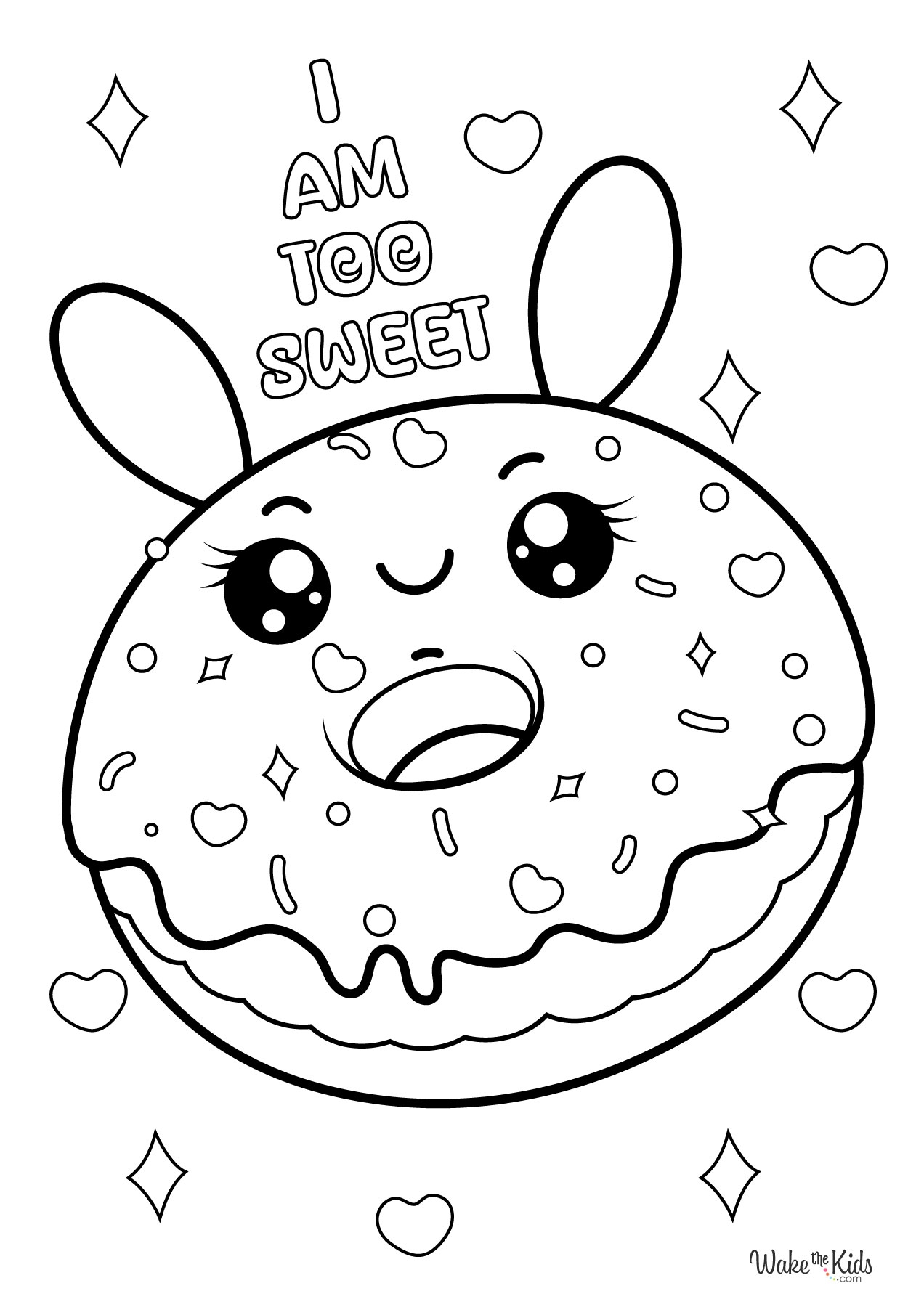 Donut Coloring Pages Free Printable PDFs WakeTheKids