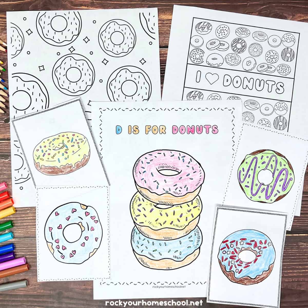 Free Donut Coloring Pages Free Donut Coloring Pages
