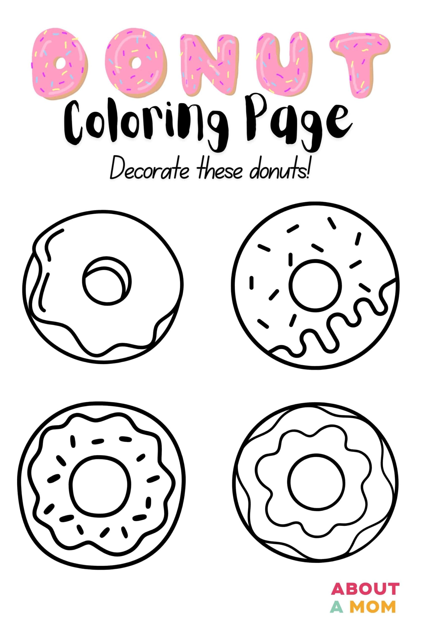 Donut Printable Activity Book About A Mom Donut Printable Activity Book About A Mom