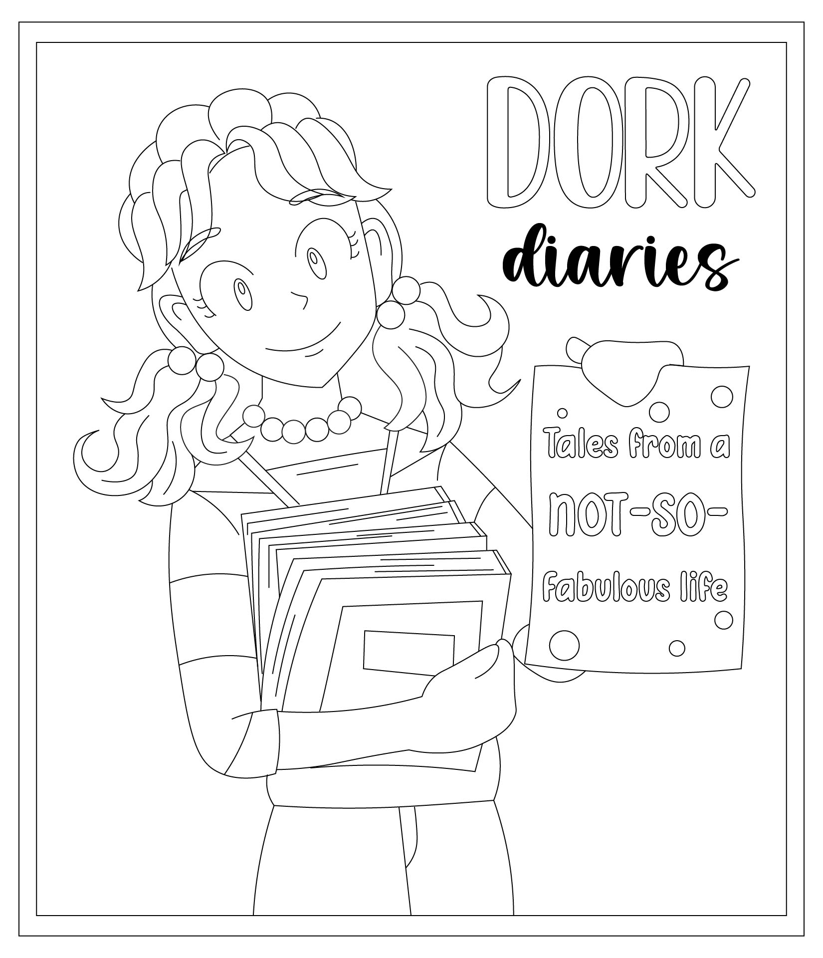 Dork Diaries Printable Coloring Pages