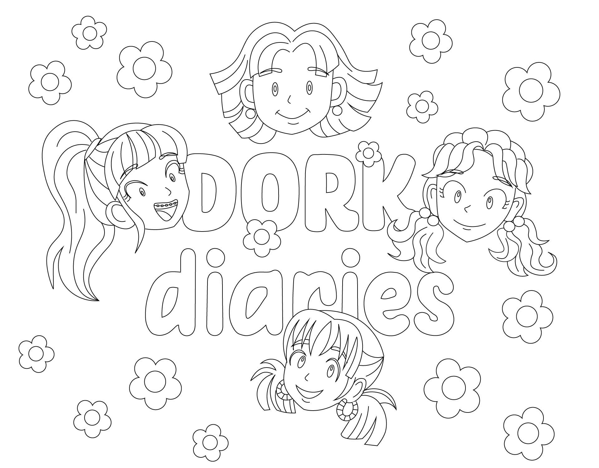 Dork Diaries Coloring Pages 8 Free PDF Printables Printablee